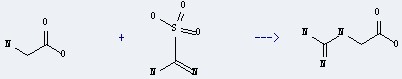 Methanesulfonic acid,1-amino-1-imino- can be used to produce N-carbamimidoyl-glycine with glycine.